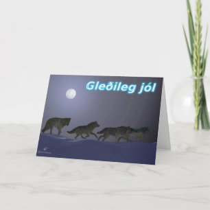 Gleðileg jól - Wolf Pack Feestdagen Kaart