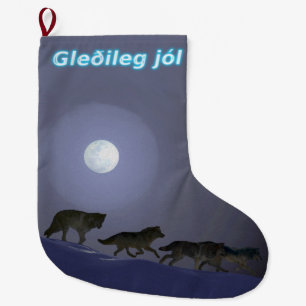 Gleðileg jól - Wolf Pack Grote Kerstsok