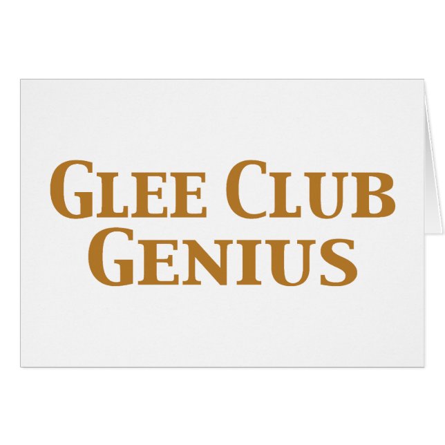 Glee Club Genius Gifts (Voorkant Horizontaal)