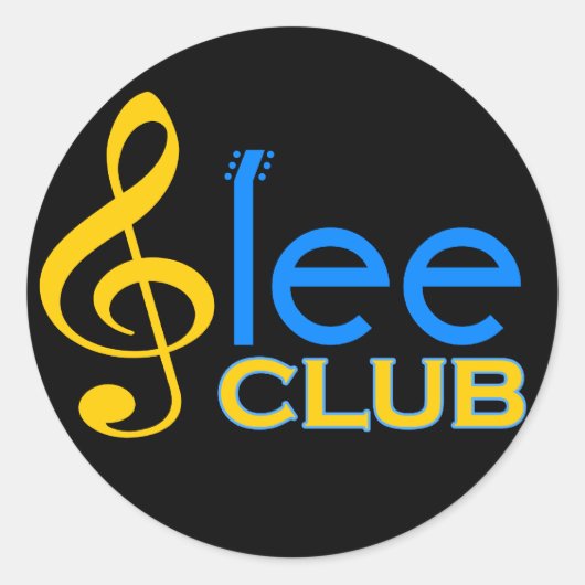 Glee Club Ronde Sticker (Voorkant)