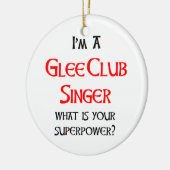 glee club zanger keramisch ornament (Links)
