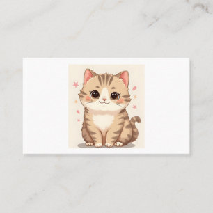 Gleeful Cat: Sweet Kawaii Kitten Art voor elke kam Visitekaartje