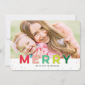 Gleeful Merry Fun Modern Holiday Kaart (Voorkant)