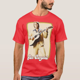 Glen Campbell Retro 70s stijl ventilator ontwerp T-shirt