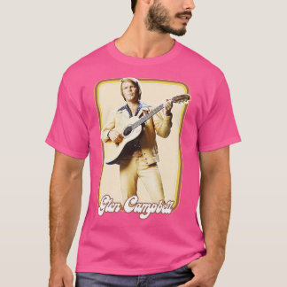 Glen Campbell Retro 70s stijl ventilator ontwerp T-shirt