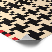 Glen Check Plaid Pixel Art Poster (Hoek)