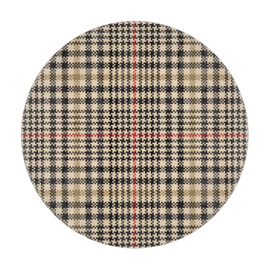 Glen Check Plaid Pixel Art Snijplank (Voorkant)