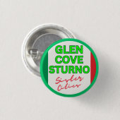 Glen Cove en Sturno - Zustersteden Ronde Button 3,2 Cm (Voorkant /achterkant)