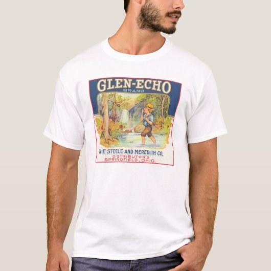 Glen-Echo etiket met voedselkratten T-shirt (Voorkant)