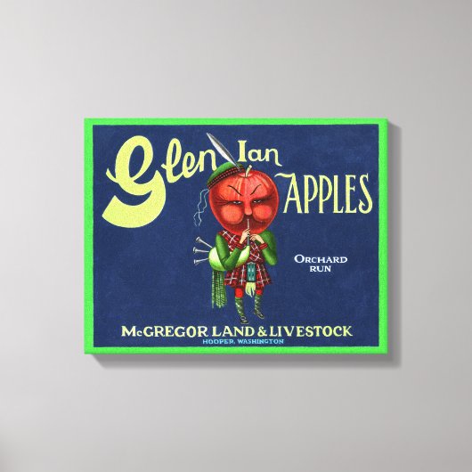 Glen Ian Apples Logo, Hooper, Canvas Afdruk (Voorkant)