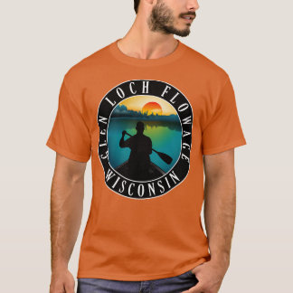 Glen Loch Flowage kanoën Wisconsin T-shirt