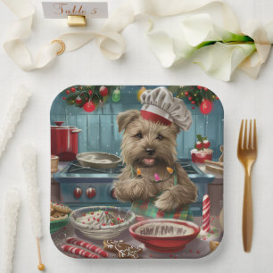 Glen of Imaal Terrier Holiday Baking: Feestelijk Papieren Bordje