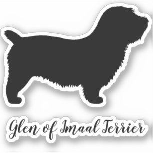 Glen of Imaal Terrier Silhouette Hondenras Sticker