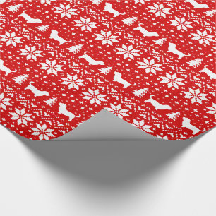 Glen of Imaal Terrier Silhouetten Honden Kerstmis Cadeaupapier