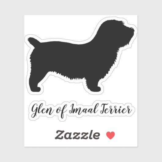 Glen of Imaal Terrier Sticker de race de chien Sil (Feuille)
