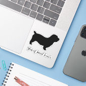Glen of Imaal Terrier Sticker de race de chien Sil (Ordinateur portable avec iPhone)