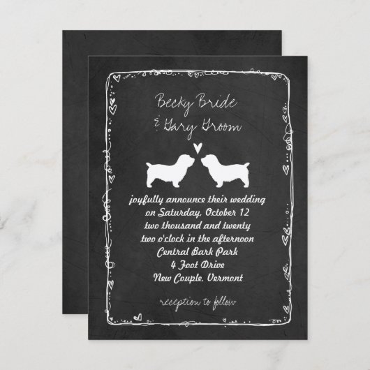 Glen of Imaal Terriers Bruiloft Save the Date Kaart (Voorkant / Achterkant)