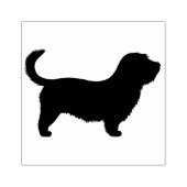 Glen of Imal Terrier met Long Tail Silhouette Rubberstempel (Afrduk)
