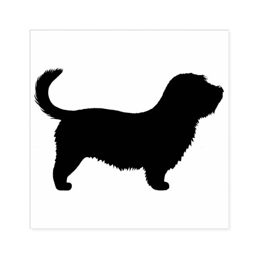 Glen of Imal Terrier met Long Tail Silhouette Rubberstempel (Afrduk)