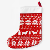 Glen of Imal Terrier Silhouettes Pattern Cute Kleine Kerstsok (Achterkant)