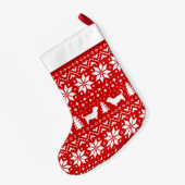 Glen of Imal Terrier Silhouettes Pattern Cute Kleine Kerstsok (Achterkant (Hangend))