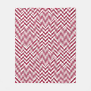 Glen plaid patroon helder in rood en wit. Seamle Fleece Deken