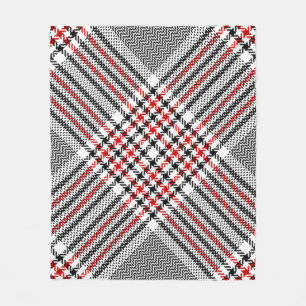 Glen plaid patroon. Zwart, rood, wit, naadloos tee Fleece Deken