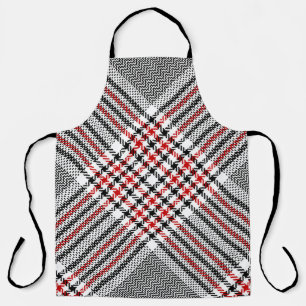 Glen Plaid Rood Zwart Tweed Schort