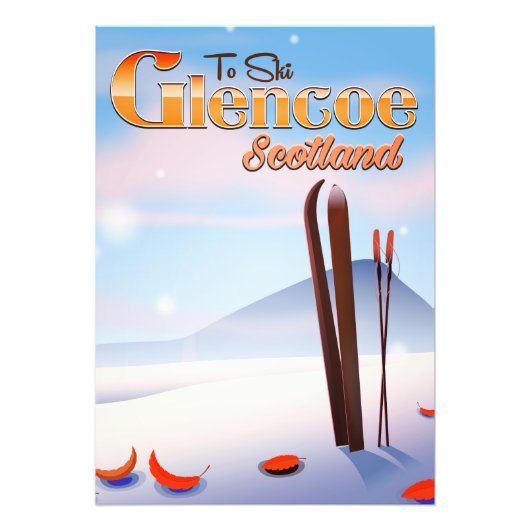 Glencoe Scotland ski poster (Voorkant)