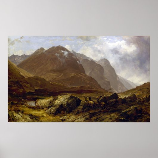 Glencoe van Horatio McCulloch Poster (Voorkant)