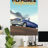 Glendale, reisposter uit Californië Poster (Thuiskantoor)