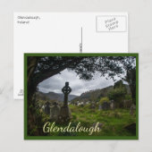 Glendalough (Keltisch kruis) met tekst Briefkaart (Voorkant / Achterkant)