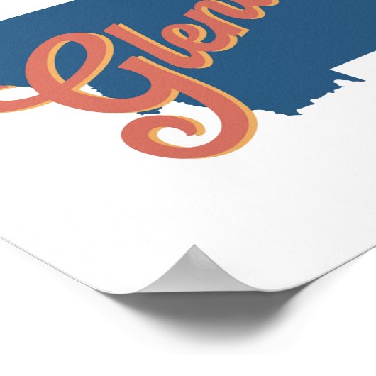 Glendive, état du Montana, impression (Coin)