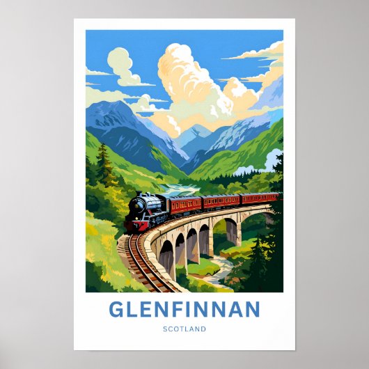 Glenfinnan Scotland Travel Print (Voorkant)