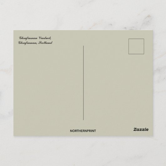 Glenfinnan Viaduct in Glenfinnan Scotland Briefkaart (Achterkant)