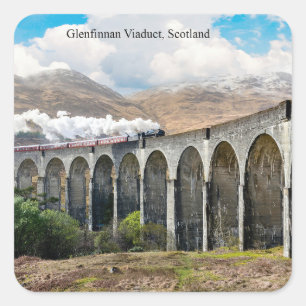 Glenfinnan Viaduct, Schotland Vierkante Sticker
