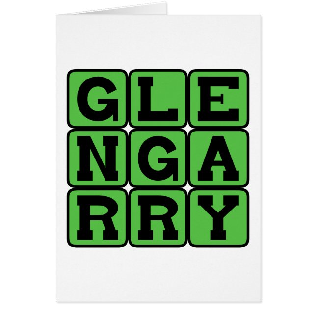Glengarry, Chapeau en forme de bateau (Devant)