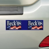 Glenn Beck 08 - Niet-verkiesbaar Bumpersticker (Op auto)