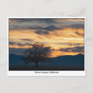 Glenn County California Sunset Postcard Briefkaart