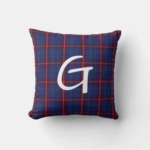 Glenn Plaid Monogrammed Pillow Kussen