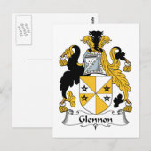 Glennon Family Crest Briefkaart (Voorkant / Achterkant)