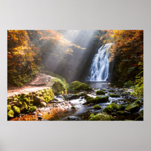 Glenoe Waterfall County Antrim, Noord-Ierland Poster