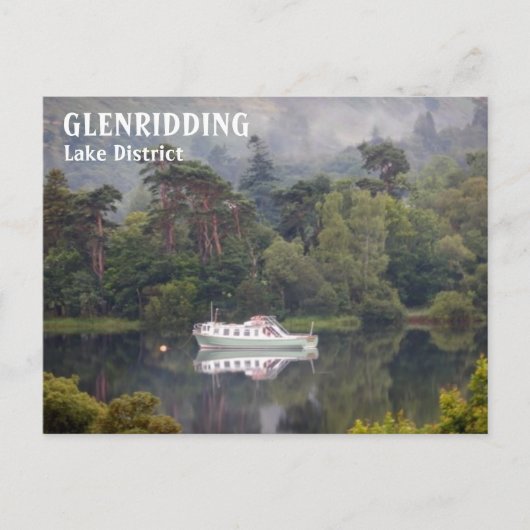 Glenridding, Lake District, Cumbria, Boot op Lake Briefkaart (Voorkant)