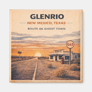 Glenrio Route 66 spookstad koelkast decoratie cade Magneet