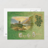 Glenveigh Castle Shamrocks St Patrick's Briefkaart (Voorkant / Achterkant)