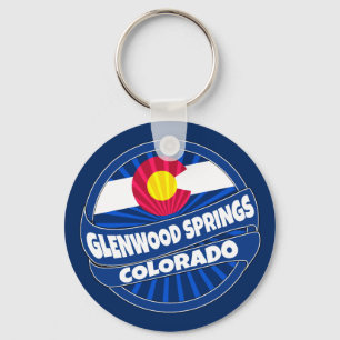 Glenwood Springs Colorado flag burst sleutelhanger