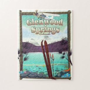 Glenwood Springs Colorado ski-poster. Legpuzzel