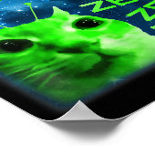 Glerp Glorp Funny Alien Cat Brainrot Meme Poster (Hoek)