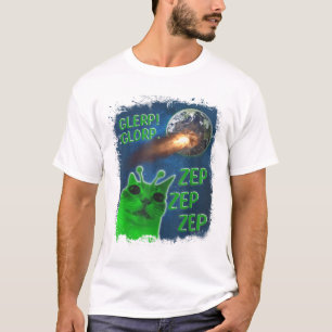 Glerp Glorp Funny Alien Cat T-shirt