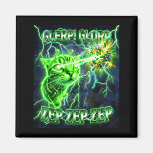 Glerp Glorp Grappige Alien Gnarp Alien Kat Grappig Magneet